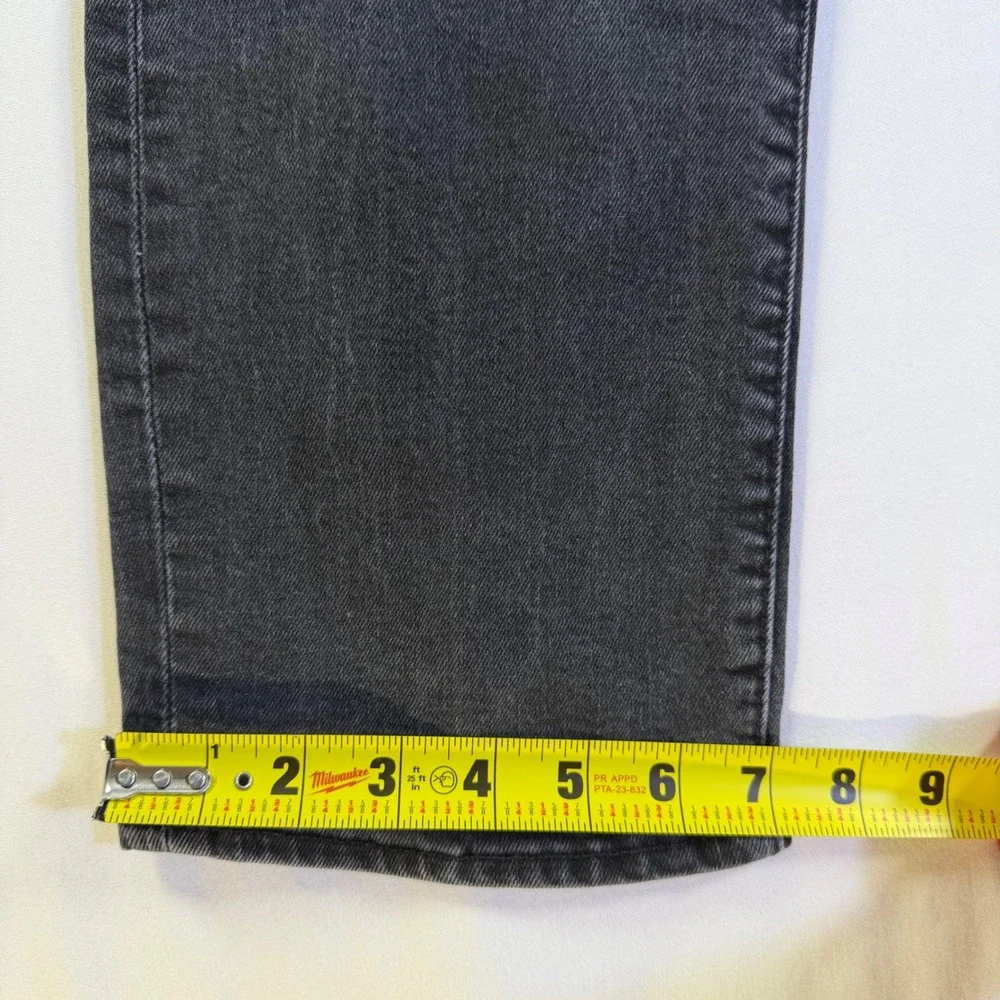 Levi's 514 Slim Straight Jeans Mens 36x31 Washed‎ Black Charcoal Stretch Denim